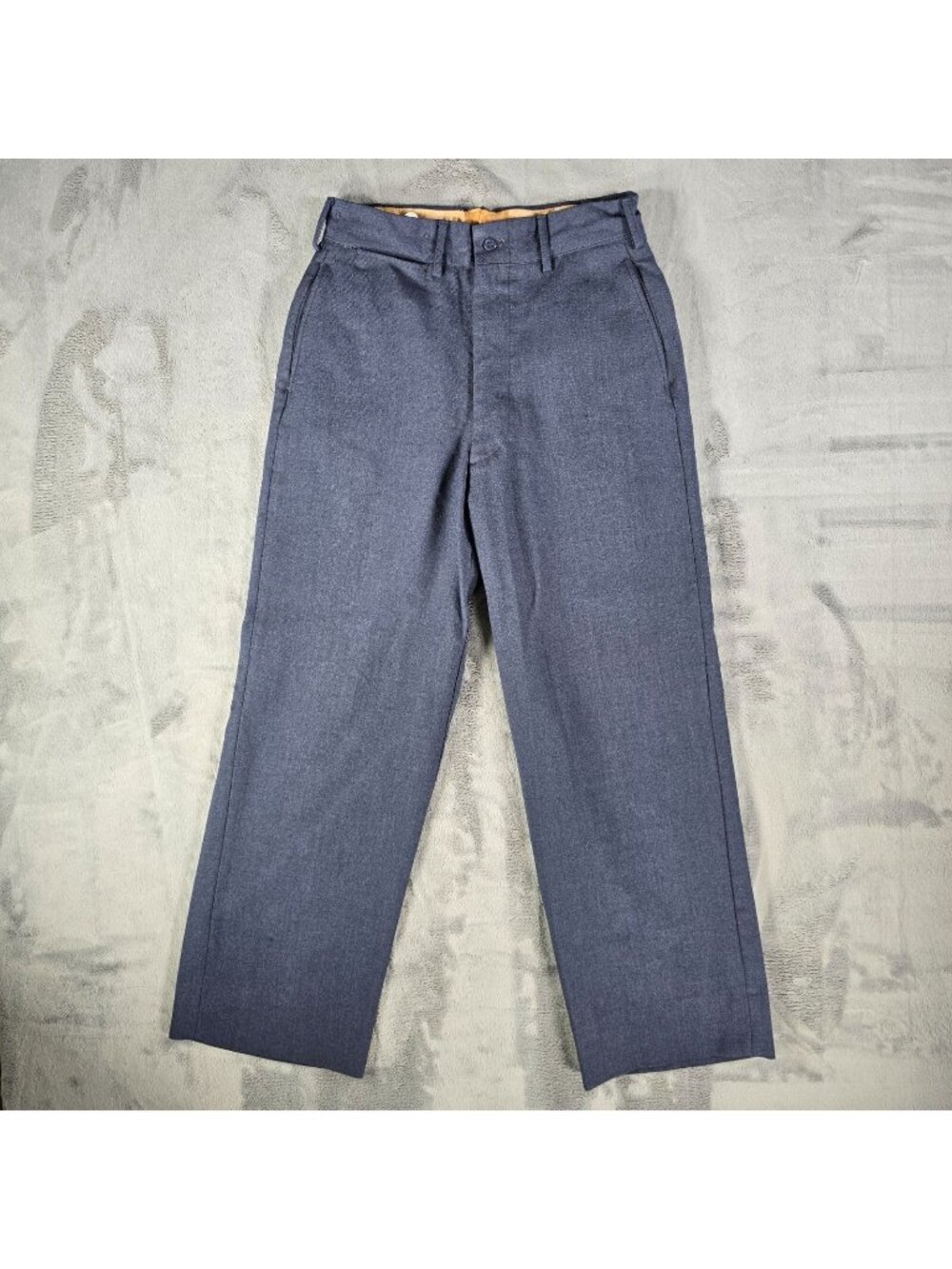 Vintage 1951 Korean War U.S Air Force Blue-84 Serge Virgin Wool Trousers (28x28)